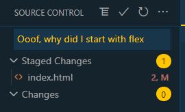 Regretful git commit message